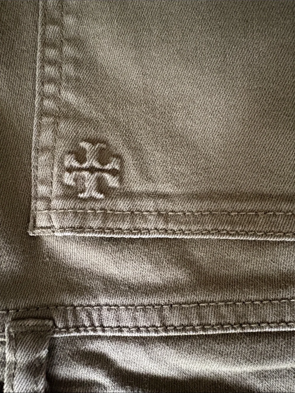 Tory Burch Olive Green Cropped Ankle Jeans, Sz 27